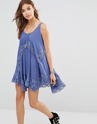 Платье-разлетайка Free People She Swings - Blue bell combo