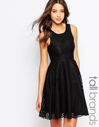 Короткое приталенное платье из кружева Vero Moda Tall - Черный