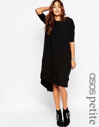Платье-футболка кроя оversize с асимметричным подолом ASOS PETITE