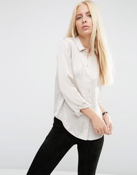 Атласная блузка ASOS - Бежевый