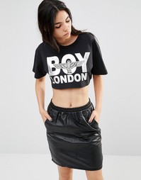 Кроп-топ с логотипом Boy London