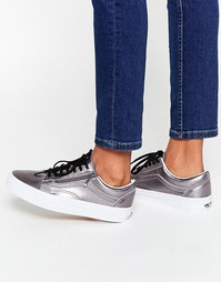 Кожаные кроссовки Vans Old Skool - Фиолетовый чертополох
