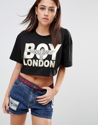 Кроп-топ с логотипом Boy London