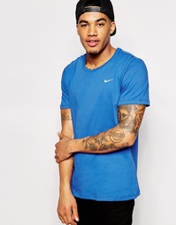Футболка с вышитым логотипом-галочкой Nike 707350-463 - Синий
