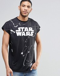 Oversize-футболка с принтом ASOS Star Wars - Черный