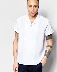 ASOS White Shirt With Revere Collar In Regular Fit - Белый