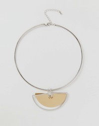 Ожерелье в абстрактном стиле Monki - Серебряный