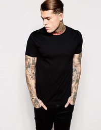 Черная футболка с круглым вырезом ASOS - Черный