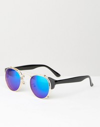 Круглые солнцезащитные очки с голубыми стеклами Jeepers Peepers