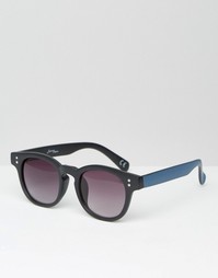 Круглые солнцезащитные очки с контрастными дужками в полоску Jeepers P