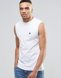 Белая футболка без рукавов с логотипом ASOS - Белый