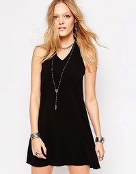 Платье в стиле пэчворк с халтером Glamorous - Черный