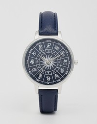 Часы со знаками зодиака на циферблате ASOS - Темно-синий