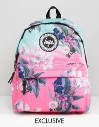 Эксклюзивный рюкзак с цветочным принтом и эффектом омбре Hype