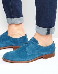 Синие замшевые туфли дерби ASOS - Синий