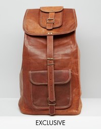 Светло-коричневый кожаный рюкзак Reclaimed Vintage - Коричневый