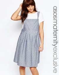 Платье в горошек для беременных ASOS Maternity