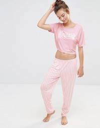 Пижамный комплект Boohoo Princess - Розовый