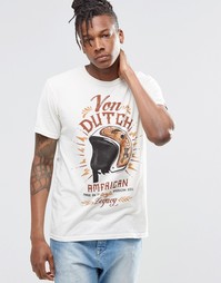 Футболка с принтом шлема Von Dutch - Белый