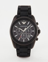 Часы с хронографом и черным ремешком Emporio Armani Sigma AR6092