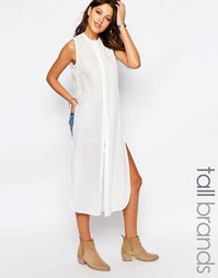 Топ без воротника с разрезами по бокам Vero Moda Tall - Снежно-белый