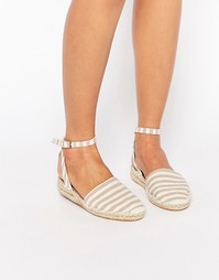 Эспадрильи из двух частей ASOS JILLY - Natural stripe