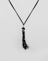 Ожерелье с бисерной кисточкой ASOS - Черный