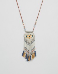 Длинное ожерелье с кисточкой ASOS Woodstock - Мульти