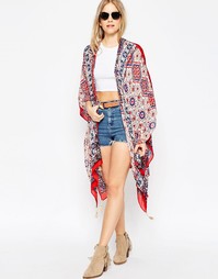 Кейп-кимоно с мозаичным принтом ASOS - Мульти