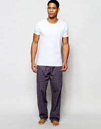 Calvin Klein Woven Check Loungepant In Loose Fit - Серый