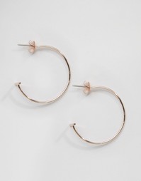 Тонкие серьги-кольца ASOS - Розовое золото