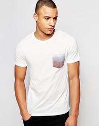 Футболка с круглым вырезом и карманом Jack &amp; Jones - Белый