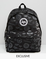 Эксклюзивный рюкзак с логотипами Hype - Black logos
