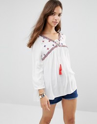 Блузка со шнуровкой Only Wango - Cloud dancer