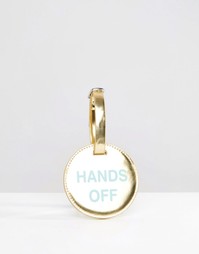 Monki Hands Off Metallic Travel Tag - Золотой