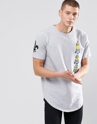 Удлиненная футболка Criminal Damage Minions - Серый