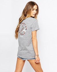 Футболка с вышивкой Maison Scotch Peace - Серый