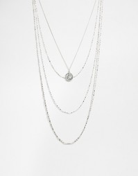Многоярусное ожерелье ALDO Mahima - Серебряный