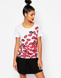 Футболка с принтом губ Sonia by Sonia Rykiel - Белый