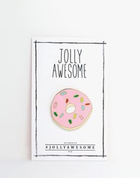 Эмалированный значок с пончиком Jolly Awesome - Мульти