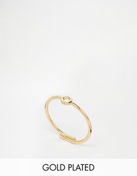 Изящное кольцо с дизайном-колечком Pilgrim - Золотой
