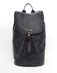 Черный кожаный рюкзак ASOS - Черный