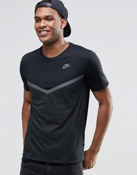 Черная футболка с сетчатой вставкой Nike Futura 779844-010 - Черный