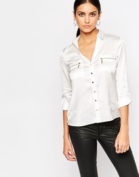 Рубашка с карманами на молнии Lipsy - Белый