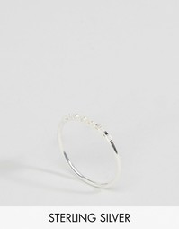 Серебряное узкое кольцо с отделкой цепочкой ASOS - Серебряный