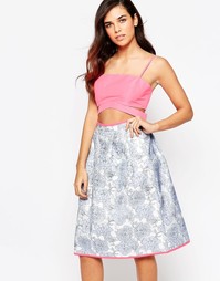 Укороченный топ Lashes of London - Неоновый розовый