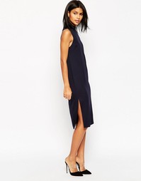 Платье-футляр с высокой горловиной ASOS - Темно-синий