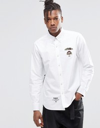 Классическая рубашка слим с длинными рукавами AAPE By A Bathing Ape