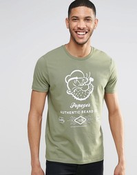 Футболка с принтом Попай ASOS - Spinach