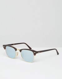 Солнцезащитные очки‑клабмастеры с зеркальными стеклами Ray-Ban 0RB3016